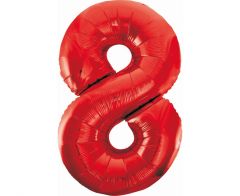 Folija balon B&C številka 8 Red 85 cm