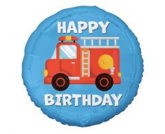 Standard Fire Fighter Happy Birthday folija balon