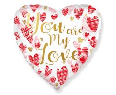 Standard You Are My Love Heart folija balon