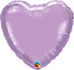 Mini srce folija balon na palčki 10 cm - Pearl Lavender
