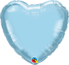 Mini srce folija balon na palčki 22,5 cm - Light Blue