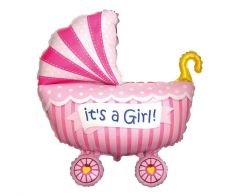 Maxi Girls  Pram Pink folija balon 89x74 cm