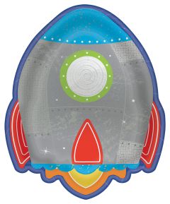 Blast off Birthday krožniki raketa