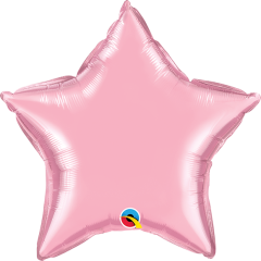 Mini zvezda folija balon na palčki 22,5 cm - Pearl Pink 
