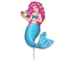 Mini 14" Mermaid Zoe folija balon na palčki