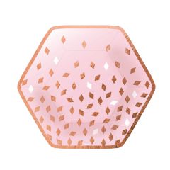 Rose Gold Birthday krožniki 23 cm