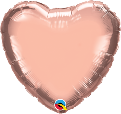 Mini srce folija balon na palčki 22,5 cm - Rose Gold