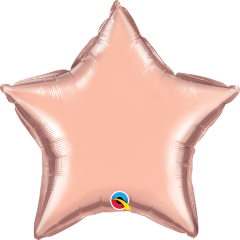 Mini zvezda folija balon na palčki 22,5 cm -  RoseGold