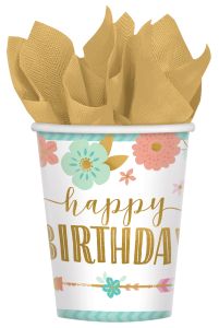 BOHO Birthday Girl kozarčki 266ml