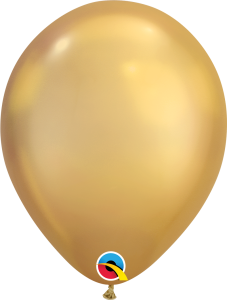 Lateks baloni 18cm Chrome Gold 