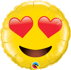 Maxi Smile Face With Heart Eyes folija balon