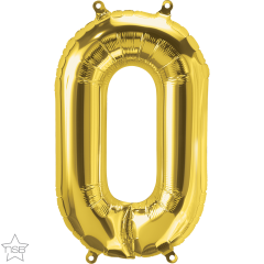 Mini folija balon številka 0 Gold