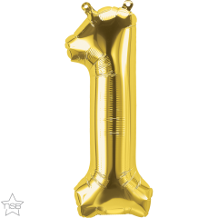 Mini folija balon številka 1 Gold