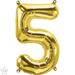 Mini folija balon številka 5 Gold  
