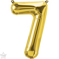 Mini folija balon številka 7 Gold  