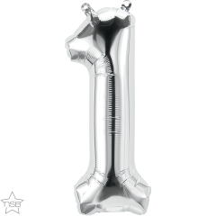 Mini folija balon številka 1 Silver  