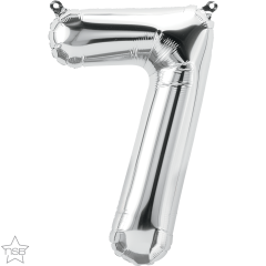 Mini folija balon številka 7 Silver