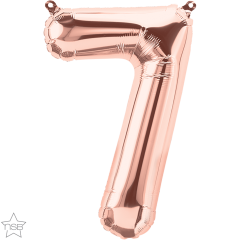 Mini folija balon številka 7 RoseGold