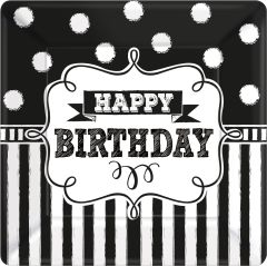 Chalkboard Birthday krožniki 26 x 26 cm