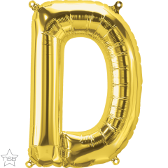 Mini folija balon črka D Gold