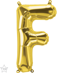 Mini folija balon črka F Gold  
