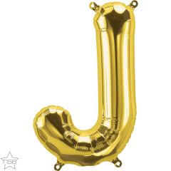 Mini folija balon črka J Gold