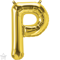 Mini folija balon črka P Gold  