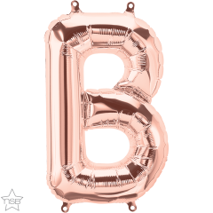 Mini folija balon črka B RoseGold  