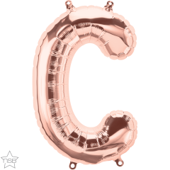 Mini folija balon črka C RoseGold  