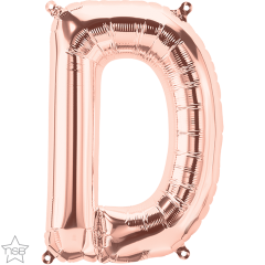 Mini folija balon črka D RoseGold  