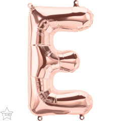 Mini folija balon črka E RoseGold  