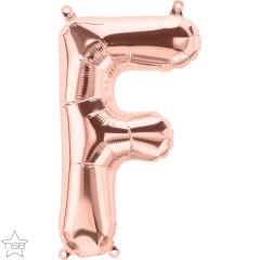 Mini folija balon črka F RoseGold  