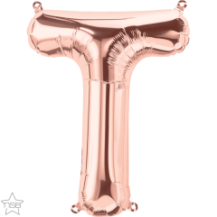 Mini folija balon črka T RoseGold  