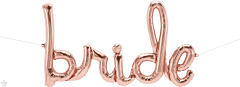 Napis Bride RoseGold folija balon