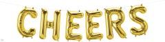 Mini folija balon napis Cheers Gold