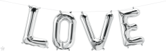 Folija balon napis Love Silver