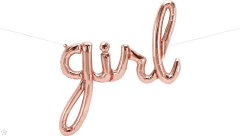 Napis Girl RoseGold folija balon