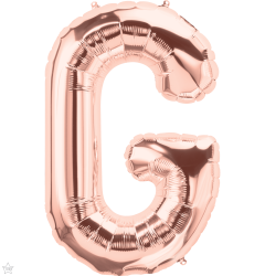 Mini folija balon črka G RoseGold  