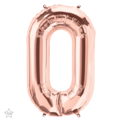 Mini folija balon črka O RoseGold  