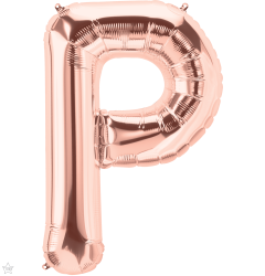 Mini folija balon črka P RoseGold  