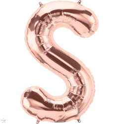 Mini folija balon črka S RoseGold  