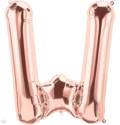 Mini folija balon črka W RoseGold  