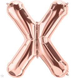 Mini folija balon črka X RoseGold  