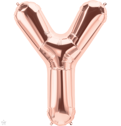 Mini folija balon črka Y RoseGold  