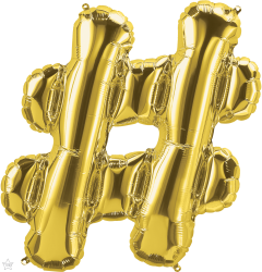 Mini folija balon znak # Gold  