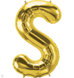 Mini folija balon črka S Gold