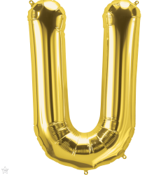 Mini folija balon črka U Gold  