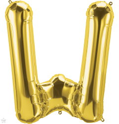 Mini folija balon črka W Gold  
