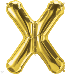 Mini folija balon črka X Gold  