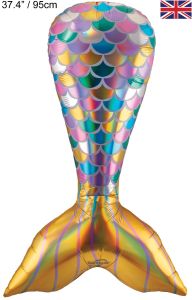 Maxi Iridescent Mermaid Tail folija balon